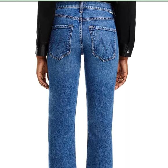 NWT Mother The Mid Rise Rider Ankle Fray Denim in Local Charm 25 - Picture 3 of 12